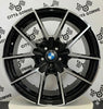KIT 4 CERCHI IN LEGA BMW NEVE DA 18 BLACK DIAMOND DOPPIA MISURA + 225/45R18 E 255/40R18 + SENSORI per BMW SERIE 3 dal 2022