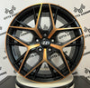 Set 4 Cerchi in lega Lunica per Hyundai iX20 iX35 i30 i40 Kona Ioniq Tucson Nexo Santa Fe Trajet Sonata