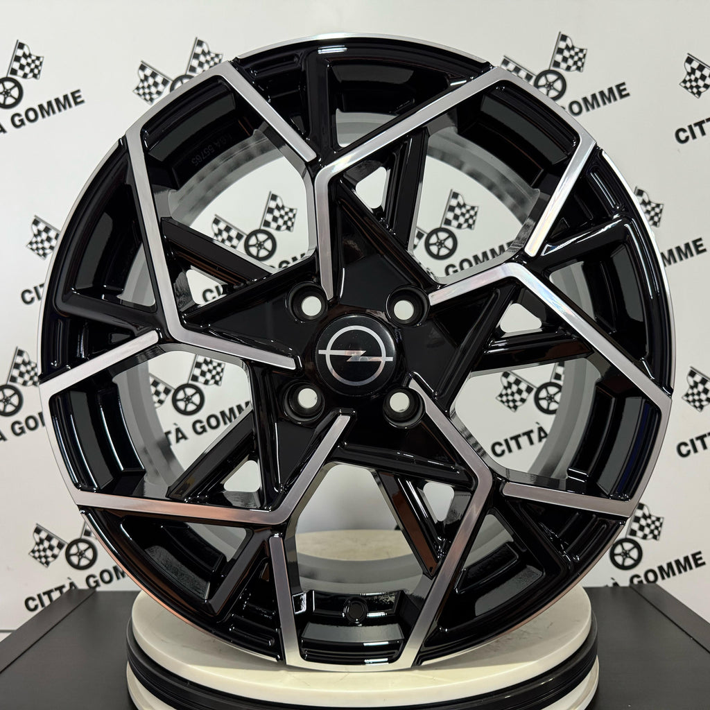 Set 4 Cerchi in lega Cartesio per Opel Adam Agila Astra Corsa Meriva Tigra Karl
