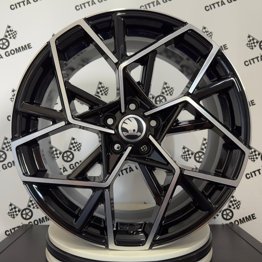 Set 4 Cerchi in lega Cartesio per SKODA FABIA PRAKTIK RAPID ROOMSTER SCALA