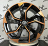 Set 4 Cerchi in lega Rebel per Volkswagen Golf 5 6 7 8 T-Roc Tiguan Eos Touran Caddy Jetta Beetle Sharan ID3 ID4 ID6