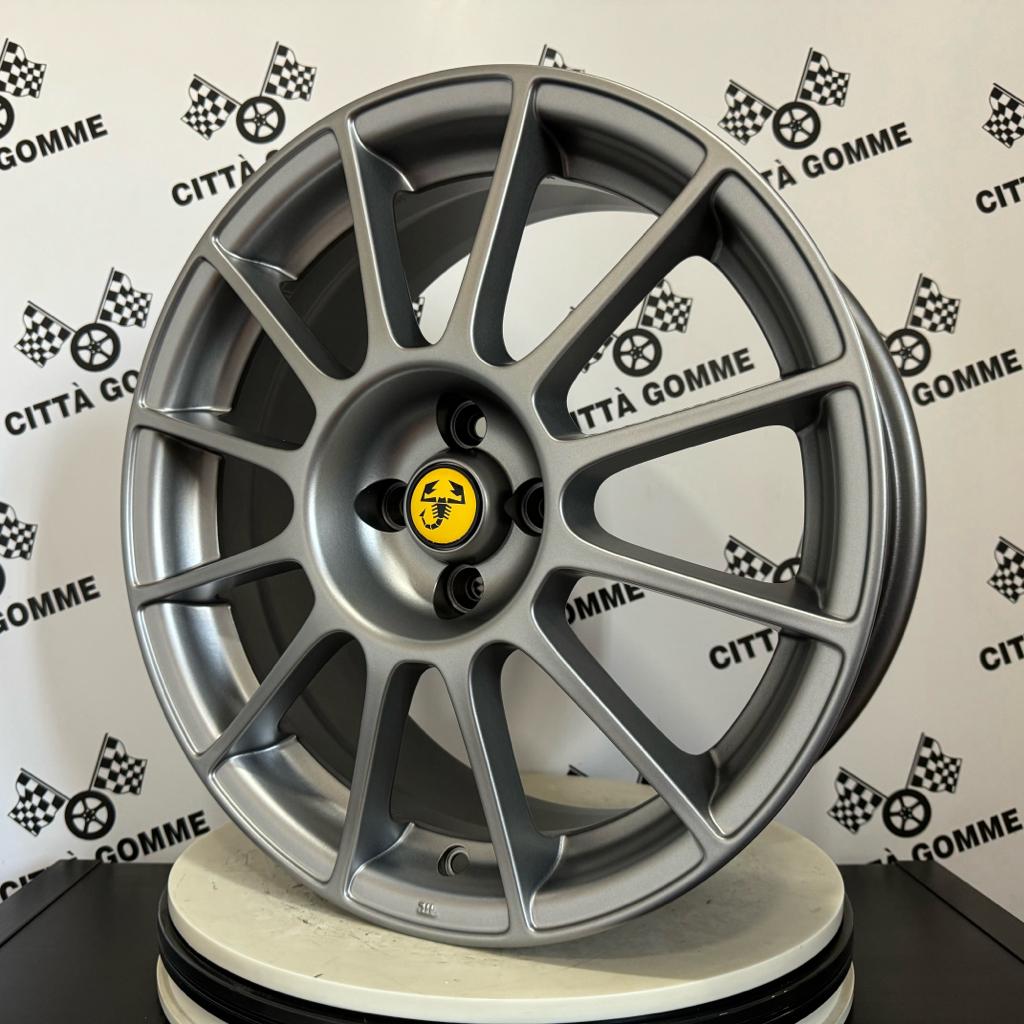 Set da 4 Cerchi in lega DEDICATI Abarth 500 595 SS esseesse YELLOW