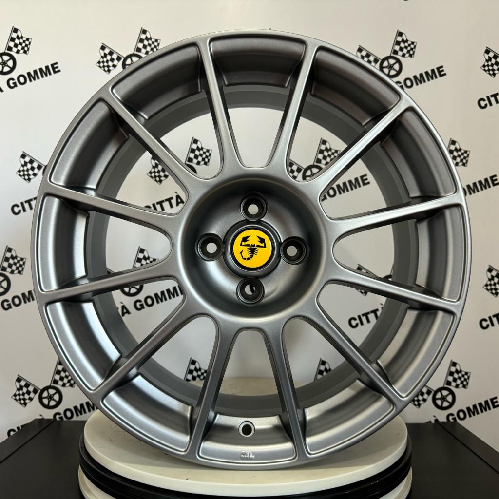 Set da 4 Cerchi in lega DEDICATI Abarth 500 595 SS esseesse YELLOW