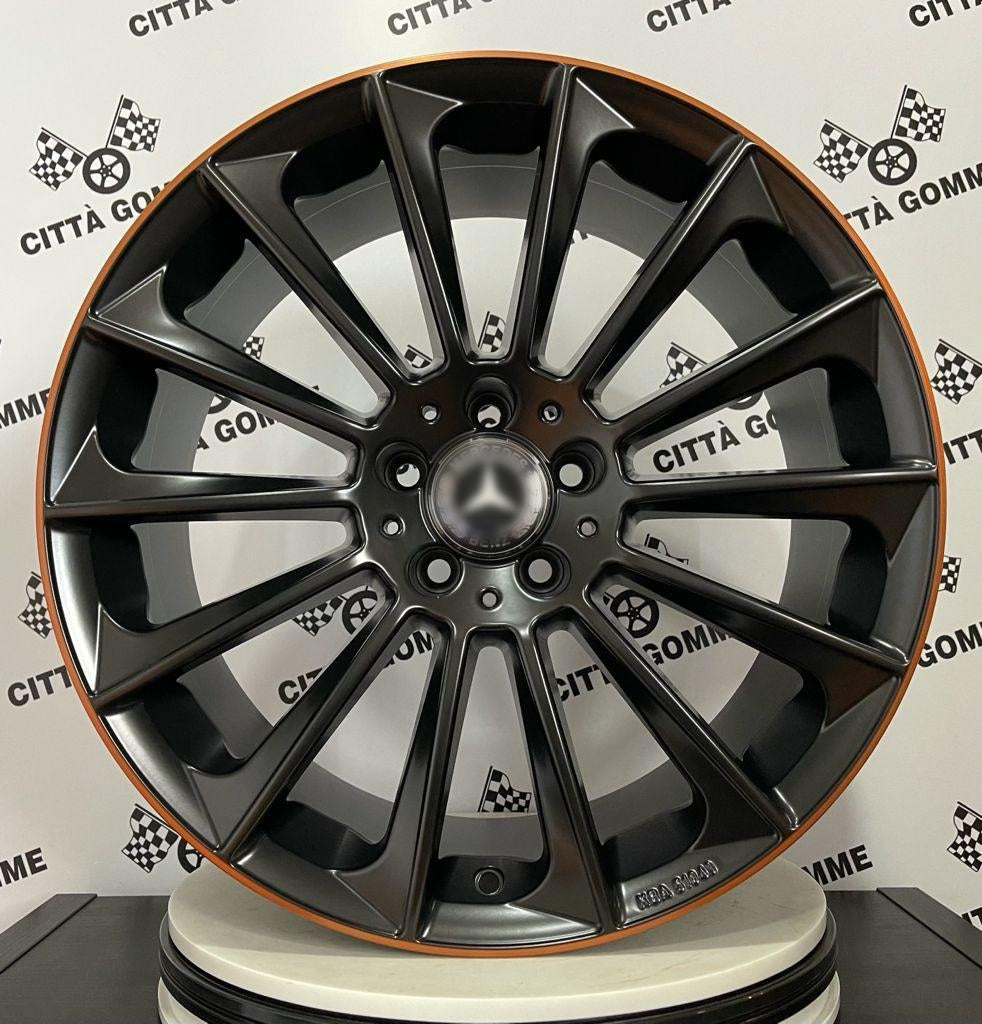 Set da 4 Cerchi in lega Stellar per Mercedes Classe C E M ML SL GLC GLK SLK CLS GLE in Doppia Misura