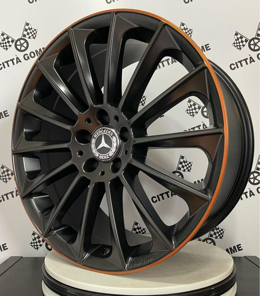 Set da 4 Cerchi in lega Stellar per Mercedes Classe C E M ML SL GLC GLK SLK CLS GLE in Doppia Misura