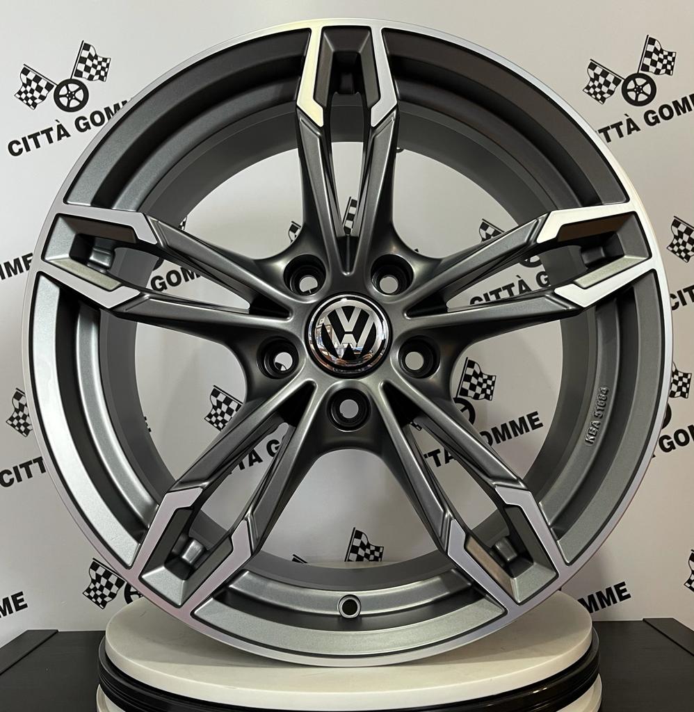 Set da 4 Cerchi in lega Dea per Volkswagen Golf 5 6 7 8 T-Roc Tiguan Eos Touran Caddy Jetta Beetle Sharan ID3 ID4 ID6