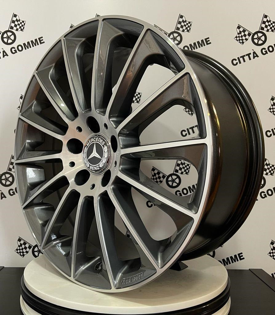 Set da 4 Cerchi in lega Stellar per Mercedes Classe A B C E S SL SLK CL CLS CLA GLA GLB VITO GLK GLE GLC AMG Coupè