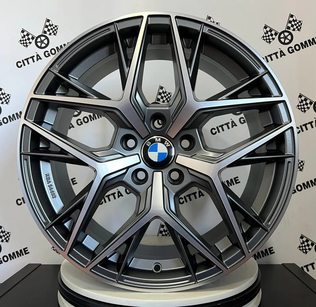 Set 4 Cerchi in lega Lunica per BMW i4 Serie 2 3 4 5 7 8 X3 X4 Z4 2017 > in DOPPIA MISURA