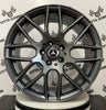 Set 4 Cerchi in lega Berghem per Mercedes Classe A B C E CLA GLA GLB VITO GLK GLE GLC