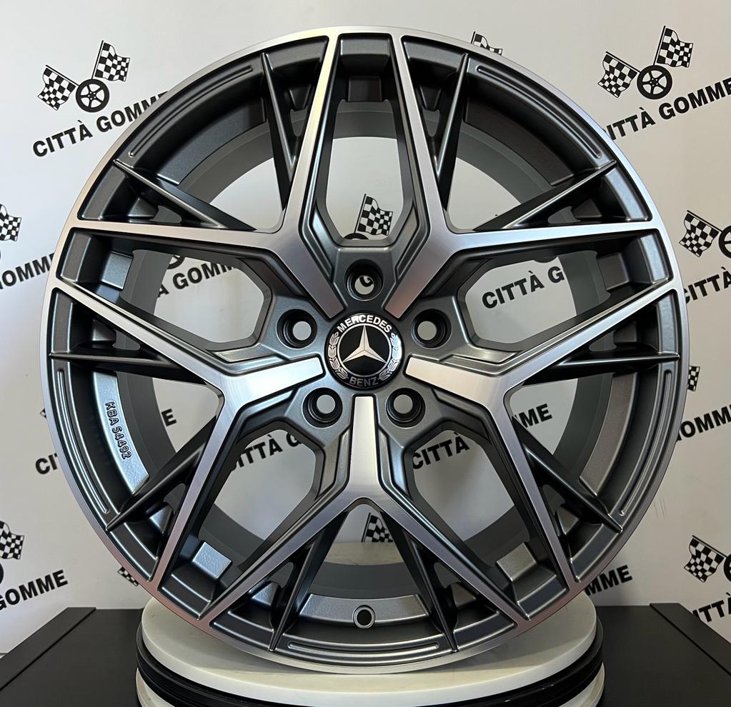 Set 4 Cerchi in lega Lunica per Mercedes Classe C E M ML SL GLC GLK SLK CLS GLE IN DOPPIA MISURA