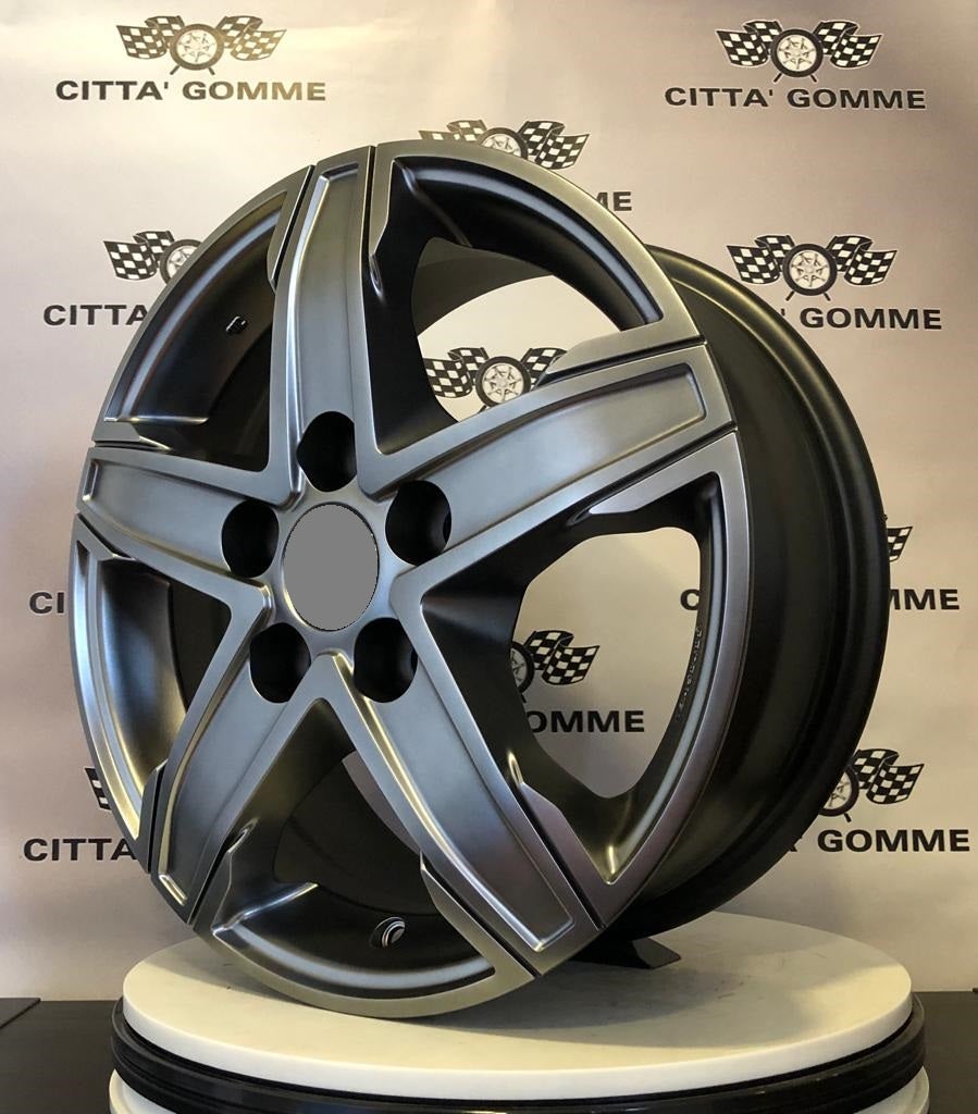 Set da 4 Cerchi in lega King per Nissan NV300 Juke X-Trail Pulsar Leaf Primera Almera Tino