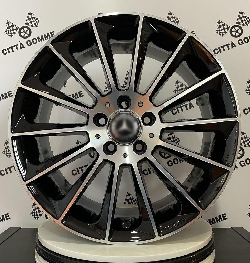 Set da 4 Cerchi in lega Stellar per Mercedes Classe C E M ML SL GLC GLK SLK CLS GLE in Doppia Misura