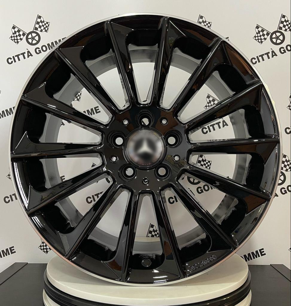 Set da 4 Cerchi in lega Stellar per Mercedes Classe C E M ML SL GLC GLK SLK CLS GLE in Doppia Misura