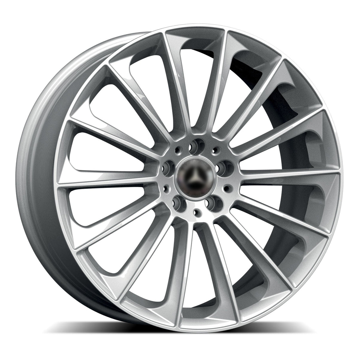 Set da 4 Cerchi in lega Stellar per Mercedes Classe C E M ML SL GLC GLK SLK CLS GLE in Doppia Misura