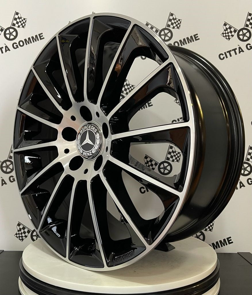 Set da 4 Cerchi in lega Stellar per Mercedes Classe A B C E S SL SLK CL CLS CLA GLA GLB VITO GLK GLE GLC AMG Coupè