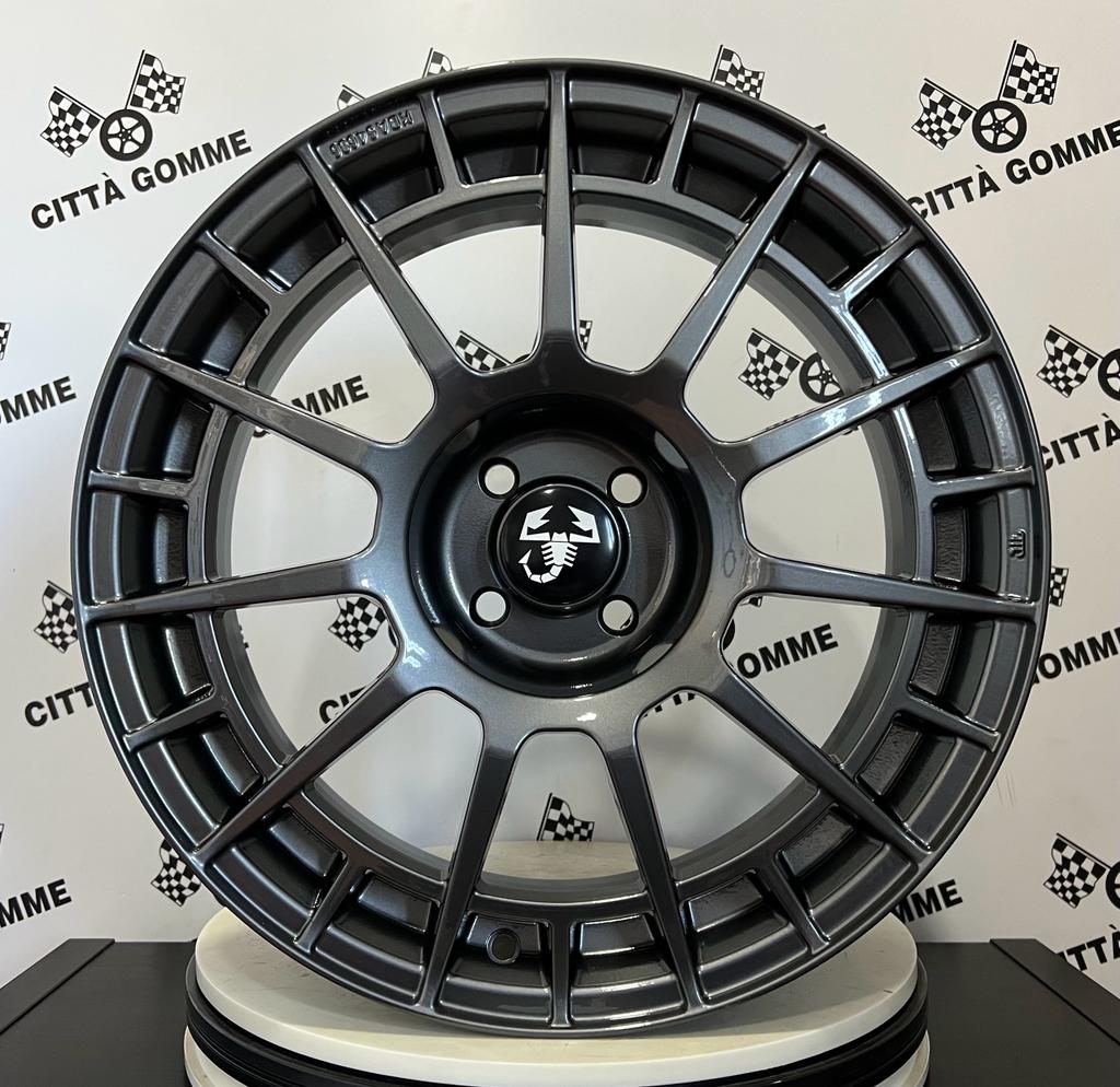 Set da 4 Cerchi in lega NTT per ABARTH GRANDE PUNTO 124 SPIDER (LOGO NERO)