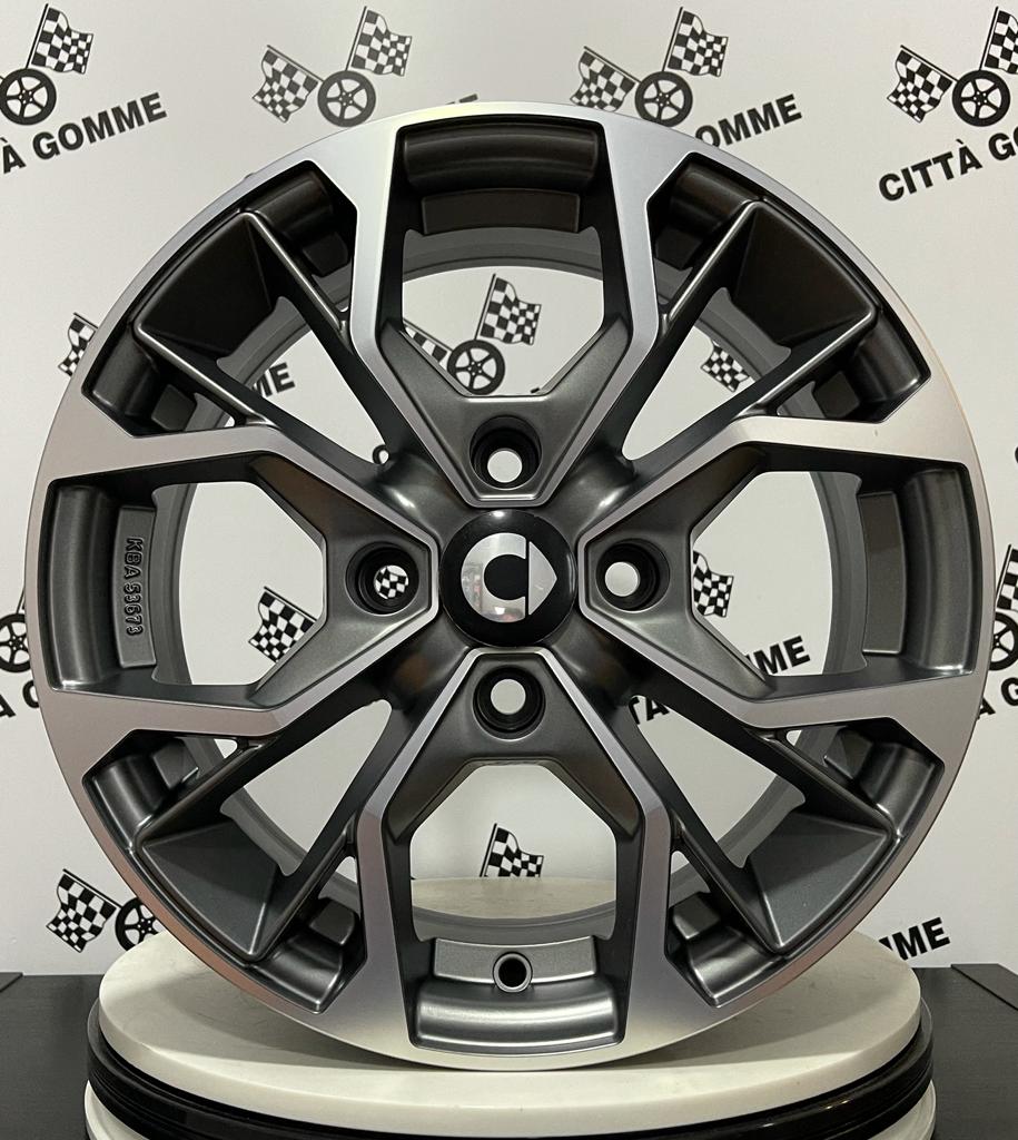 Set da 4 Cerchi in lega Matisse per Smart Forfour II Fortwo III Cabrio Brabus dal 2014> *