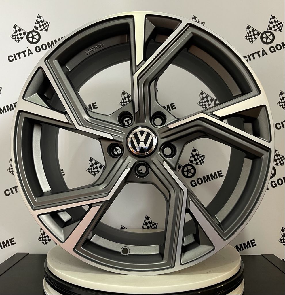 Set da 4 Cerchi in lega AF20 per Volkswagen Golf 5 6 7 8 T-Roc Tiguan Eos Touran Caddy Jetta Beetle Sharan ID3 ID4 ID6